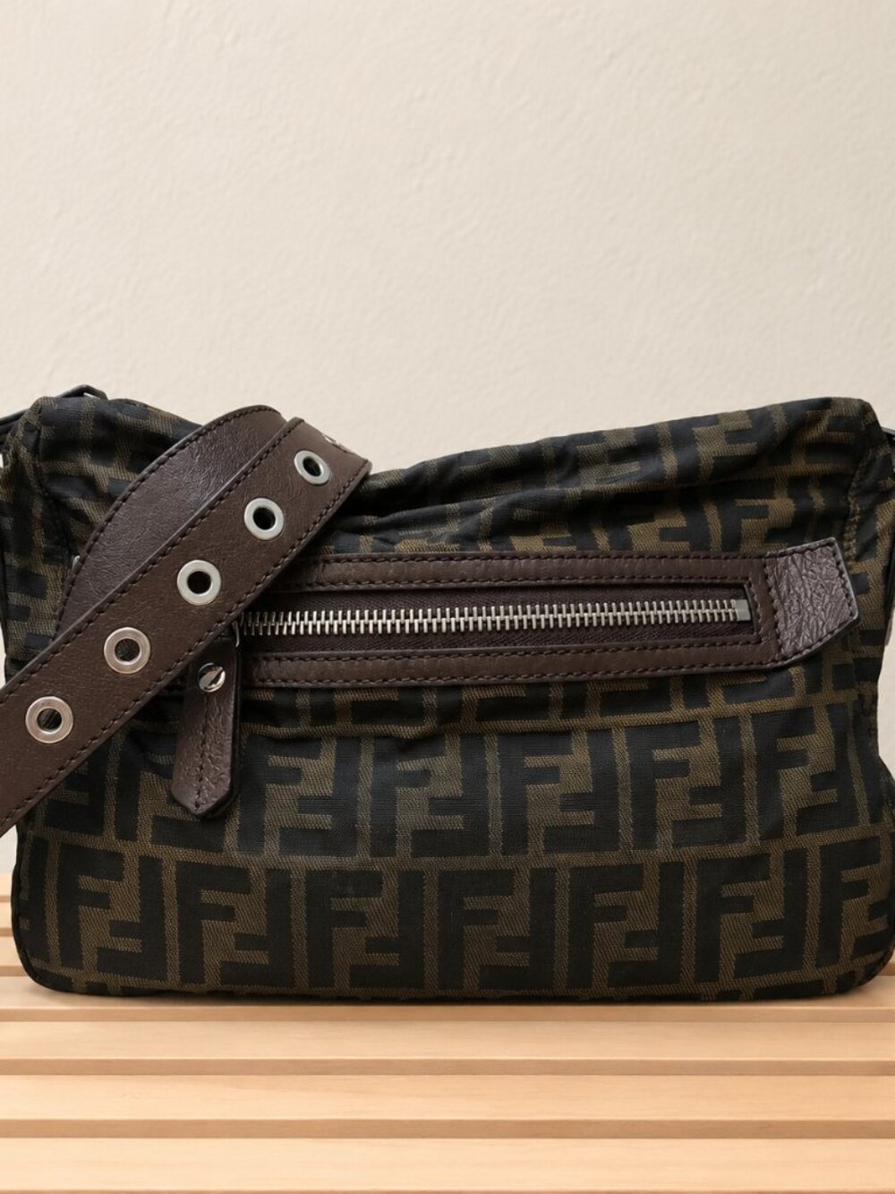 Fendi Zucchino Canvas Crossbody Bag